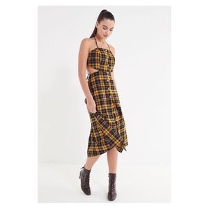 NWT Urban Outfitters Plaid Halter Dress